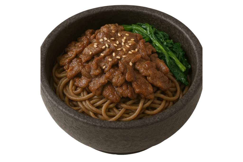 Beef Yakiniku Soba Stone Bowl